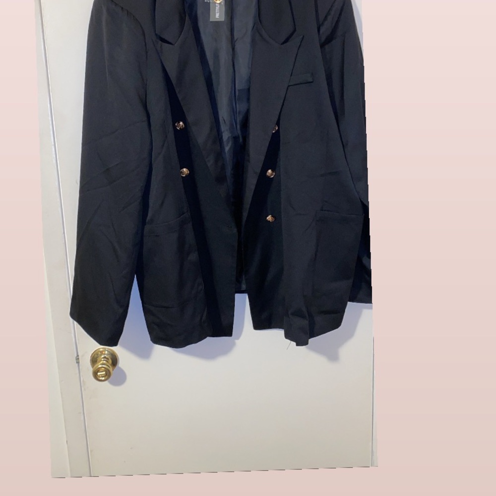 Gold button blazer